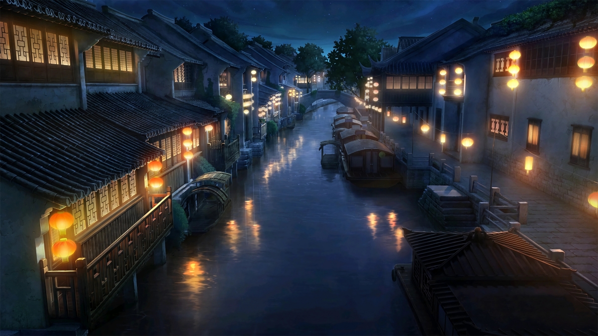江南水乡 夜景